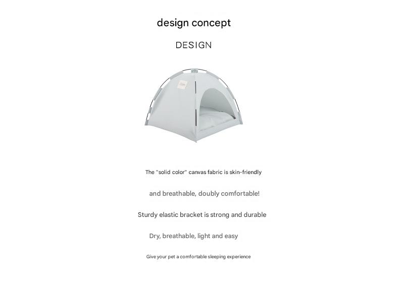 Green Premium Portable Pet Tent Bed with Cooling Mat - Breathable Foldable Outdoor Indoor Cat Dog House Shelter for Summer(Size: L)