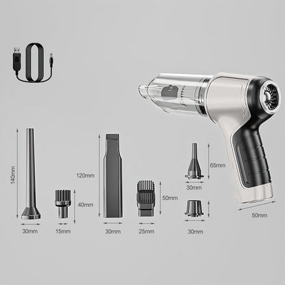 Grayish-white Multi-Functional Cordless Handheld Vacuum Cleaner - Powerful Blower & Inflator for Car and Home