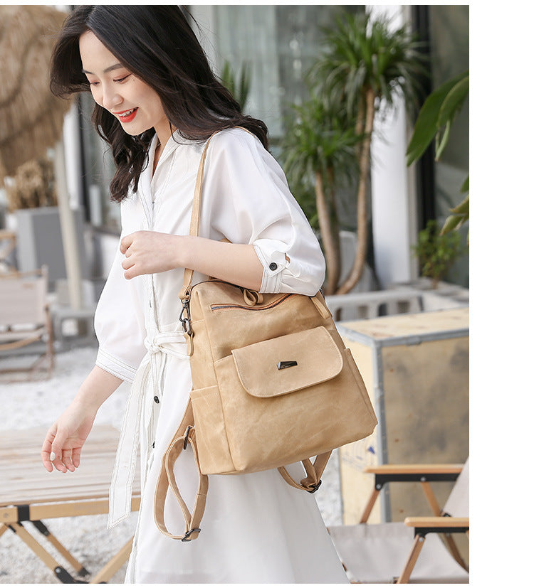 Stylish Women's PU Leather Backpack - Versatile Shoulder Bag with Multiple Pockets(Blue)