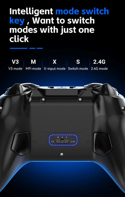 G6 Pro Wireless Gaming Controller - Hall Joysticks & Triggers, Multi-Platform, Six-Axis Gyro, Turbo & Macro(blue)