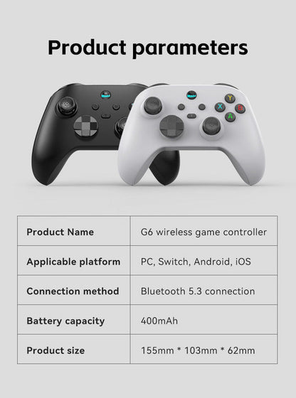 G6 Pro Wireless Gaming Controller - Hall Joysticks & Triggers, Multi-Platform, Six-Axis Gyro, Turbo & Macro(yellow)