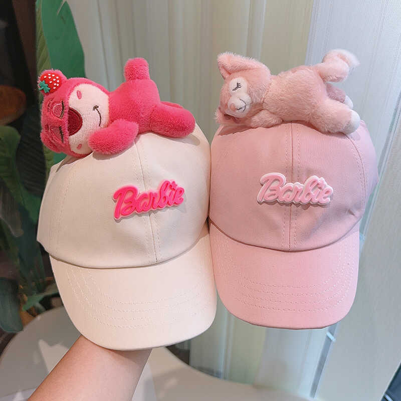 Cute Plush - Decorated Baseball Cap(Beige pink)