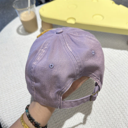 Adorable Cartoon Cat & Stars Baseball Cap - 100% Cotton, Adjustable Fit, Sun Protection(pink)