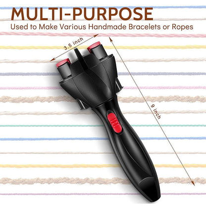 Automatic Hair Braiding Tool - Bi-Directional Rotation, Quick Twist Styling for Braids & Handmade Bracelets(black)