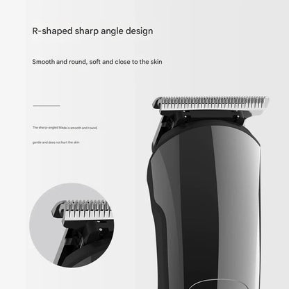 All-in-One Professional Men's Grooming Kit - IPX7 Waterproof Hair Clipper & Beard Trimmer with LED Display(Grey)
