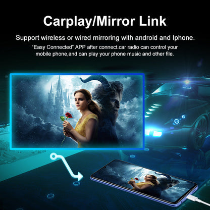 Universal 7-Inch Android Car Stereo GPS Navigator - QLED HD Touchscreen, 2GB RAM 32GB ROM, WiFi, Bluetooth 5.4, CarPlay & Mirror Link(black 7 inches)
