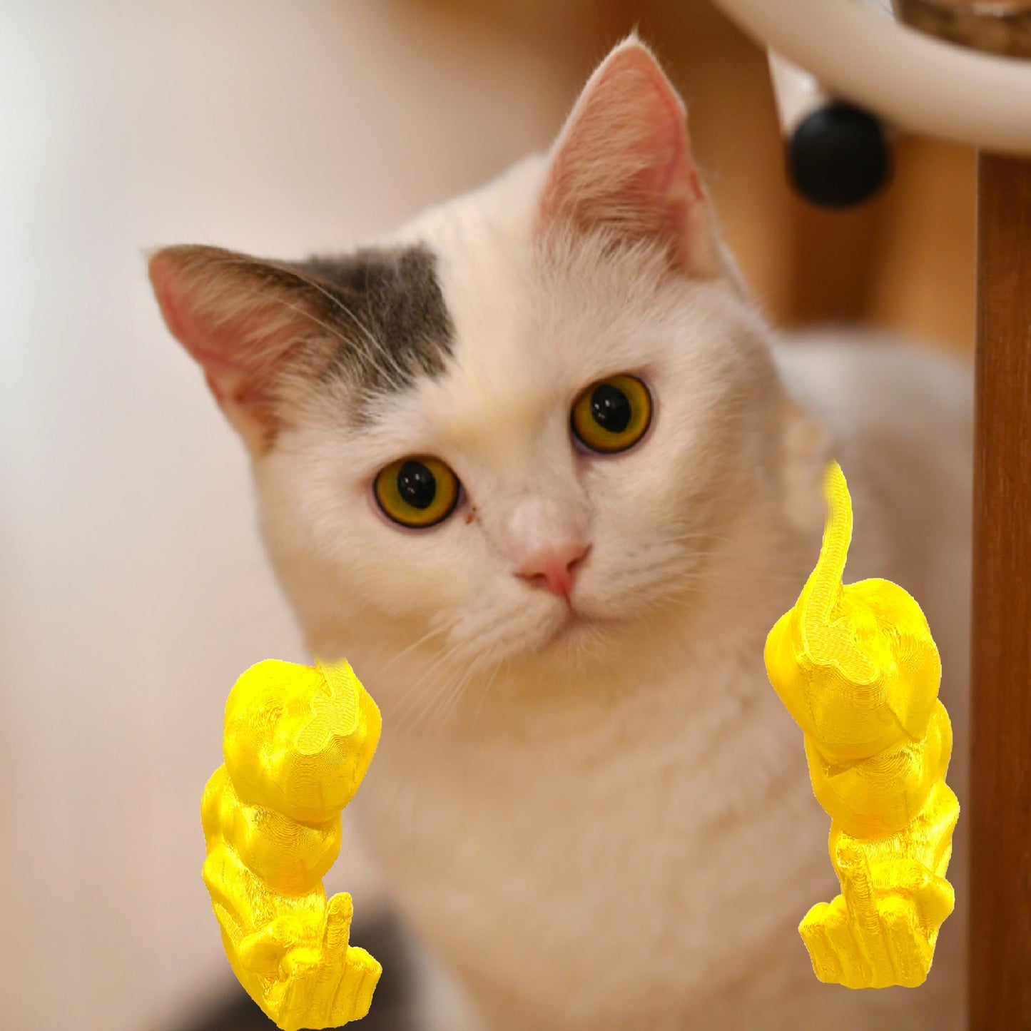 2pc Hilarious Muscle Arm Pet Costume Prop - Funny Novelty Arms for Cats & Small Dogs(pink)