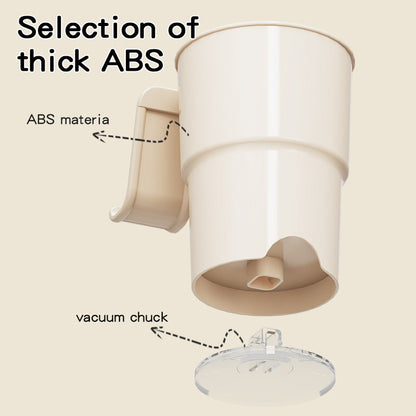 Multi-Purpose Anti-Spill Cup Holder with Suction Base & Detachable Phone Stand(black)