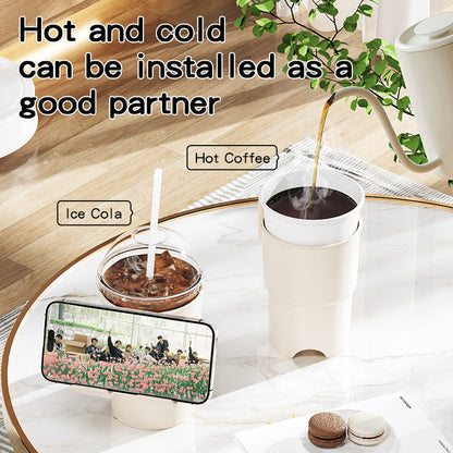 Multi-Purpose Anti-Spill Cup Holder with Suction Base & Detachable Phone Stand(green)