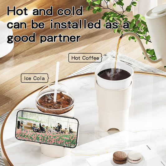 Multi-Purpose Anti-Spill Cup Holder with Suction Base & Detachable Phone Stand(green)