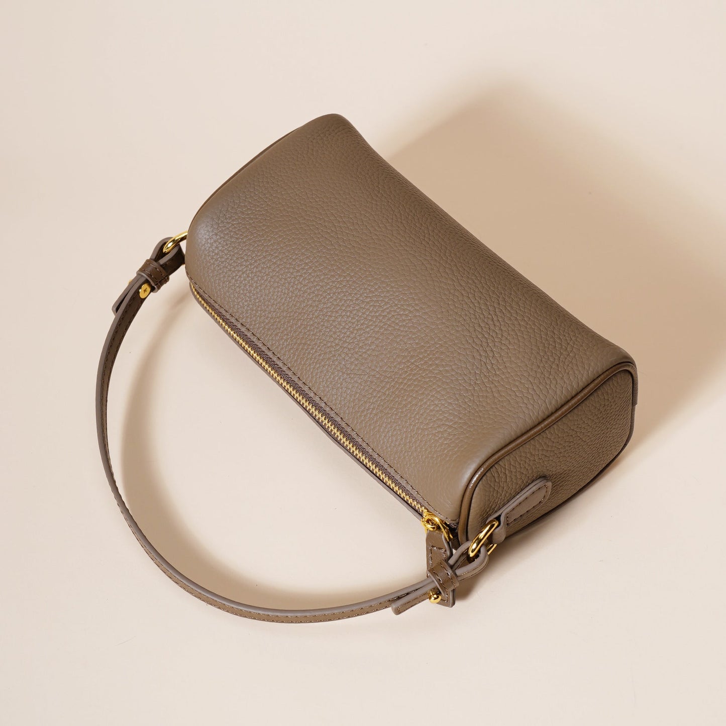 Genuine Leather Boston Bag - Mini Barrel Crossbody & Top Handle Purse(white)