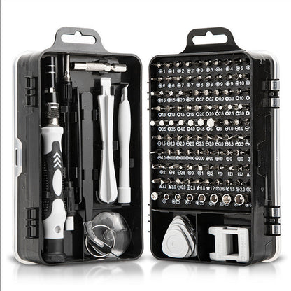Grey Professional 115-in-1 Precision Screwdriver Set - Magnetic Repair Tool Kit for PC, Laptop, Phone & Electronics