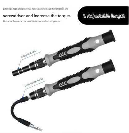 Purple and Black Professional 115-in-1 Precision Screwdriver Set - Magnetic Repair Tool Kit for PC, Laptop, Phone & Electronics