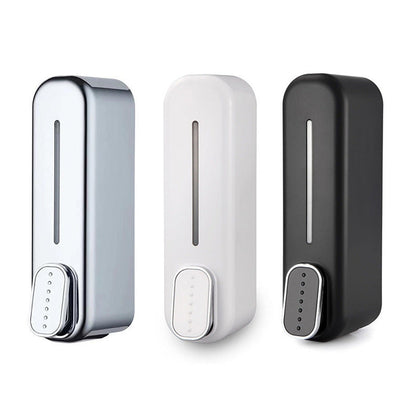 2 Pcs White Modern Wall-Mounted Press Soap Dispenser - 300ml Refillable Pump for Bathroom & Kitchen