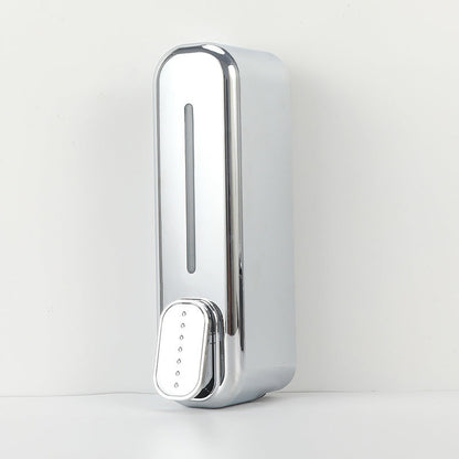 2 Pcs Silver Modern Wall-Mounted Press Soap Dispenser - 300ml Refillable Pump for Bathroom & Kitchen