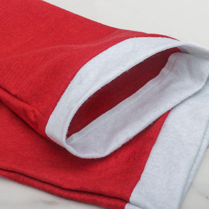 Red Festive Santa Hat Dining Chair Covers - Set of 8 for Holiday Party Decoration