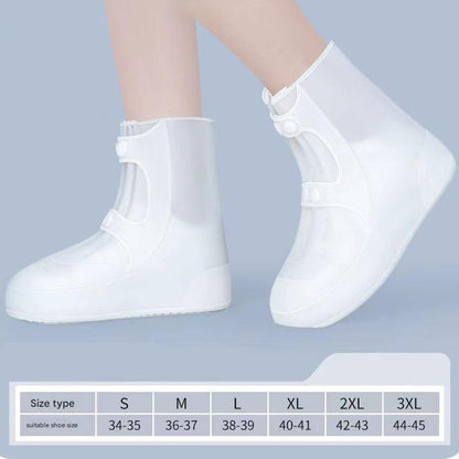 2 Pcs Size S Dark Grey Reusable Waterproof Shoe Covers - Heavy Duty Non-Slip Rain Boot Protectors