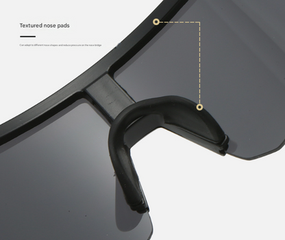 Black Unisex Sport Cycling Sunglasses - Lightweight Wraparound Eyewear for Running & Outdoor Activities