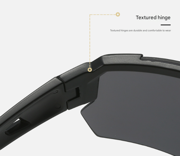 Black Temples and Orange Lenses Unisex Sport Cycling Sunglasses - Lightweight Wraparound Eyewear for Running & Outdoor Activities