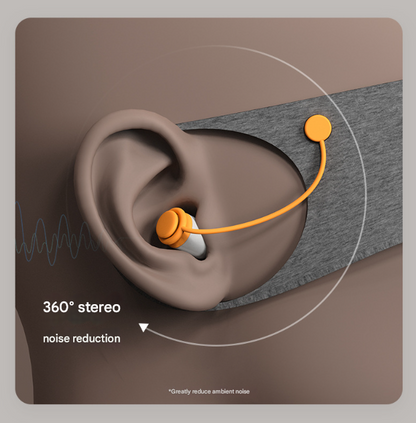 Grey 2-in-1 Blackout Sleep Mask with Integrated Noise Reducing Earplugs for Undisturbed Rest