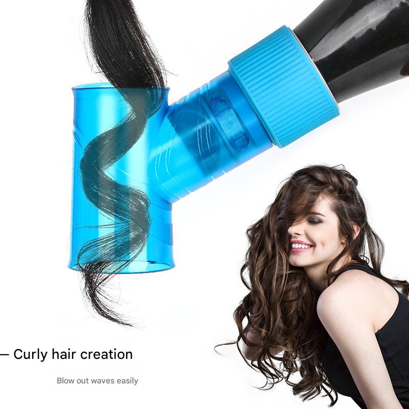 Pink Wind Spin Hair Curler Diffuser - Universal Hair Dryer Attachment for Effortless Waves and Curls