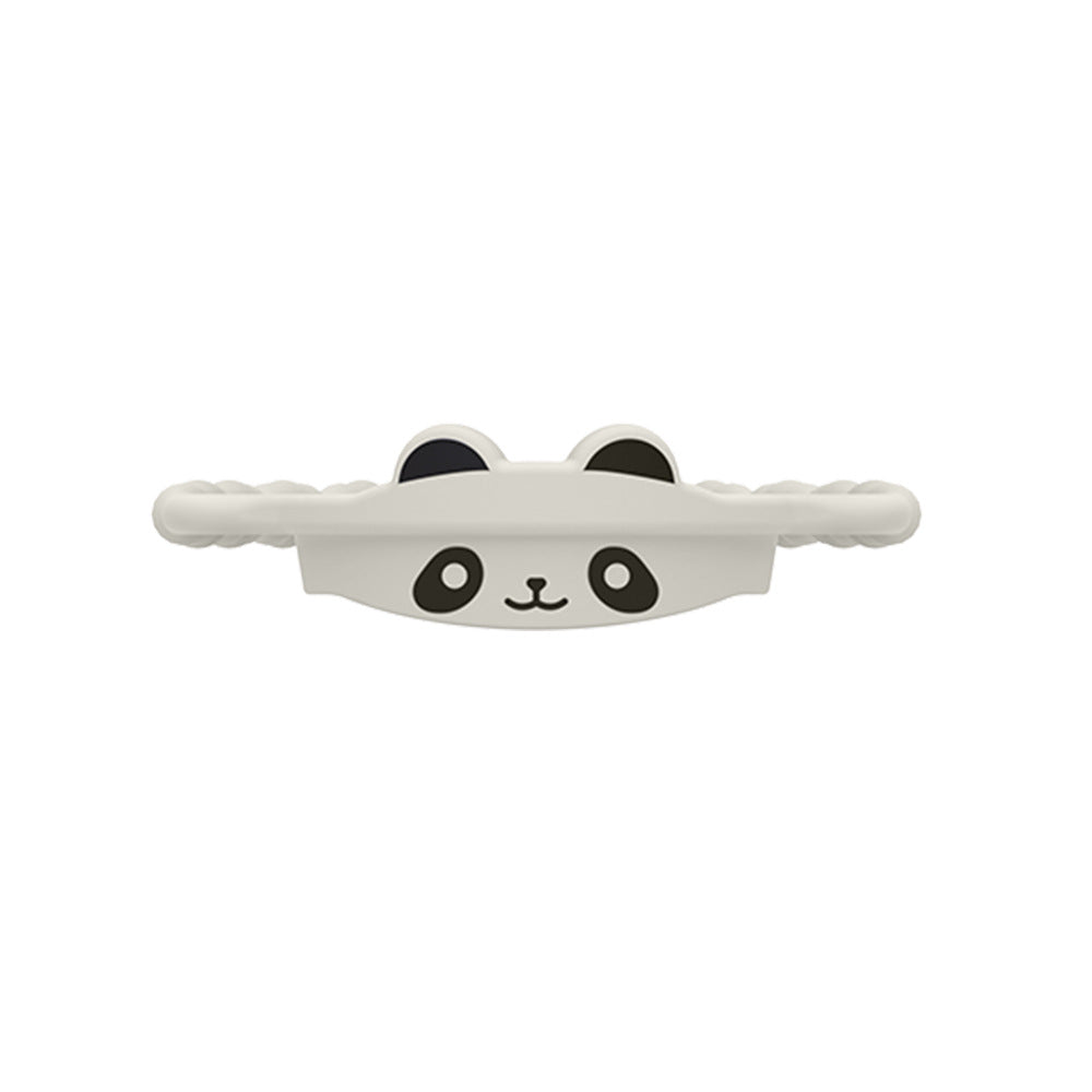 2 Pcs White and Black Panda Adorable Animal Silicone Cup Carrier - Portable Reusable Handle for Water Cup(cup not included)