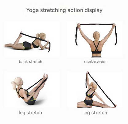 Purple 9-Loop Yoga Stretch Strap - Numbered Band for Flexibility and Physical Therapy