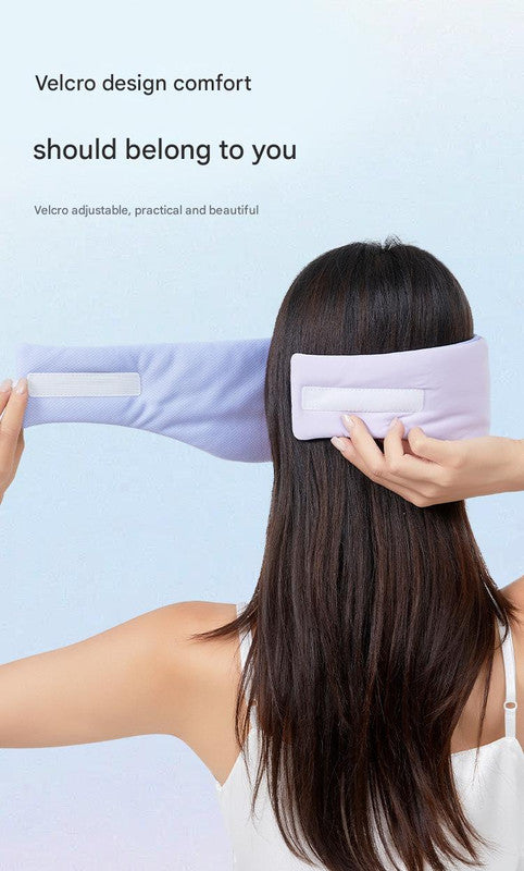 Grey Reversible All-Season Sleep Mask - Cooling & Warming with Sound Muffling Ear Covers Function