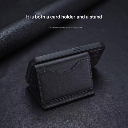 Dark Blue 3-in-1 Magnetic Wallet for MagSafe - Slim PU Leather Card Holder with Kickstand