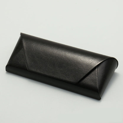 2 Pcs ( 1 Brown + 1 Black ) Vintage Style PU Leather Eyewear Case - Protective Hard Shell with Soft Lining