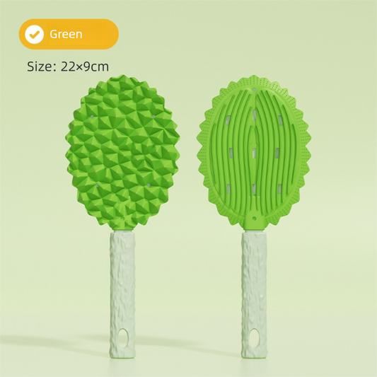 Green Pet Durian Massage Comb 2-Pack - Cat Deshedding Brush with Dual-Sided TPR Design for Soft Skin and Fur Cleaning