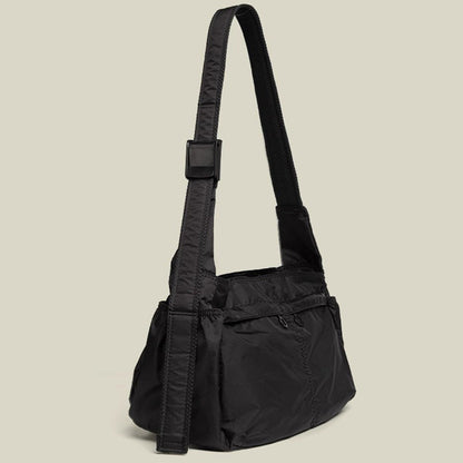 Green Large Capacity Nylon Tote Bag - Water Resistant Casual Shoulder Bag for Daily Use and Outdoor Activities