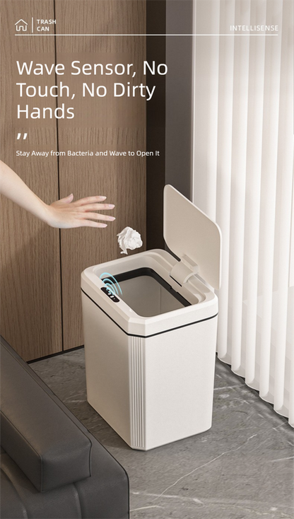 Black Smart Sensor Trash Can â€“ 20L Capacity, Touch-Free Operation with Odor-Blocking & Waterproof Design