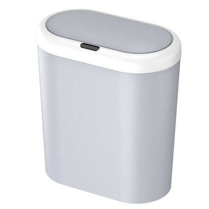Grey Smart Sensor Trash Can â€“ 15L Capacity, Compact Design for Home Use with Automatic Induction Opening(Three sensor modes)