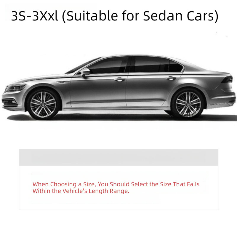 Silver 3S Universal Car Cover â€“ 170T Taffeta Fabric, All-Weather Protection for Cars(4100Ã—1700Ã—1500MM)
