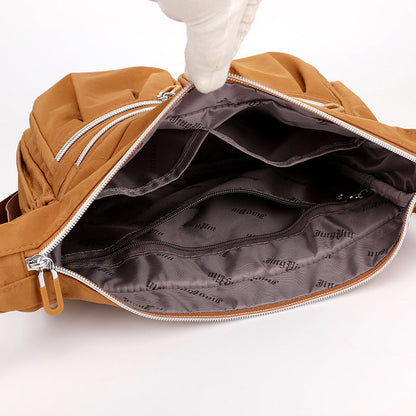 Blue Multi-Pocket Lightweight Nylon Crossbody Bag â€“ Stylish, Functional, and Spacious Shoulder Bag for Women