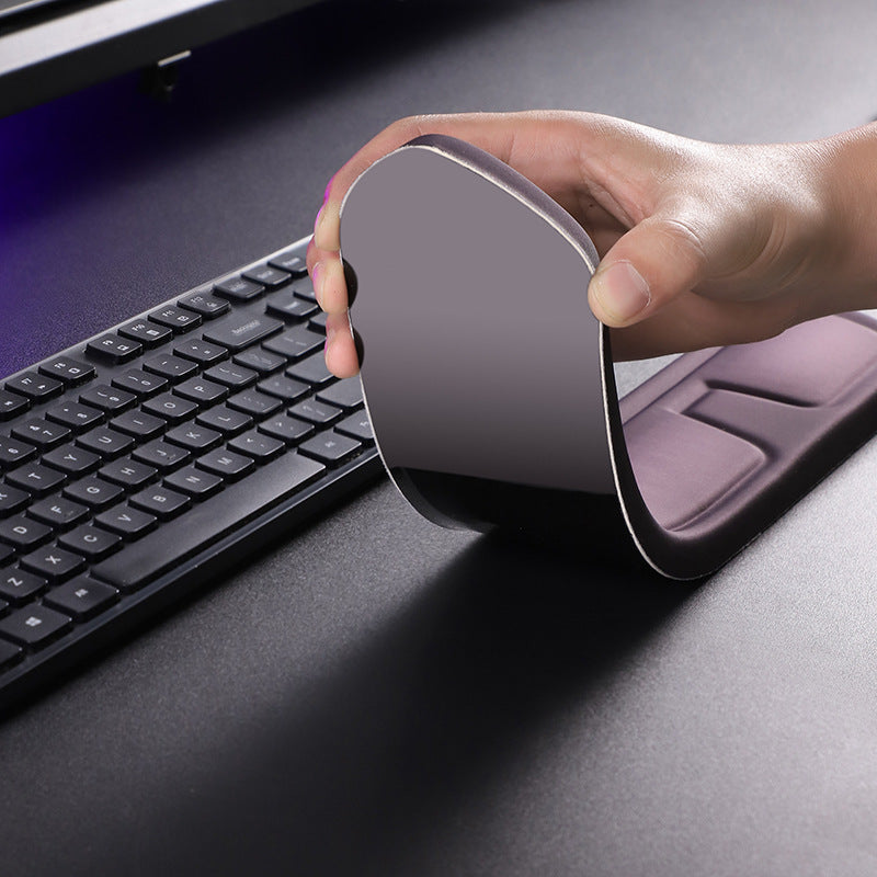Purple Comfortable Memory Foam Wrist Rest Set â€“ Ergonomic Mouse Pad & Keyboard Hand Support for Office and Home Use