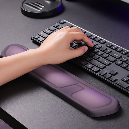 Yellow Comfortable Memory Foam Wrist Rest Set â€“ Ergonomic Mouse Pad & Keyboard Hand Support for Office and Home Use