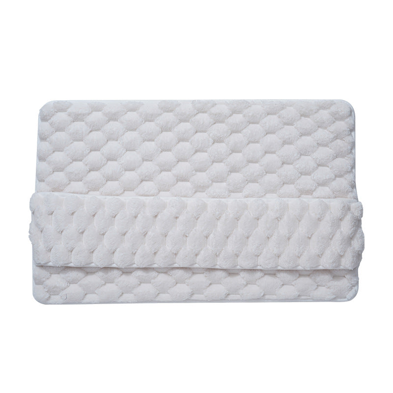 Luxury Plush Memory Foam Bath Mat with Foot Drying Panel - Super Absorbent & Non-Slip Bathroom Rug(Checkered beige)