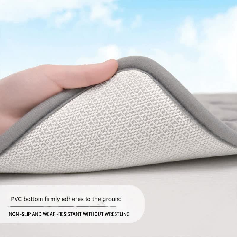 Plush Embossed Leaf Bath Mat - Ultra Soft, Absorbent & Non-Slip Bathroom Rug(Dark gray 50*80ãŽ)