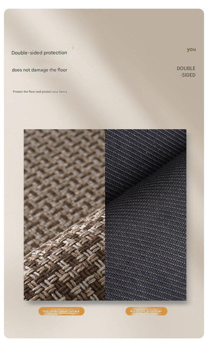 Absorbent & Dirt-Resistant Woven Kitchen Mat - Non-Slip Runner Rug for Home(Interlocking Gray)