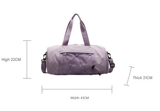 Pink Stylish Sports Gym Bag for Women - Lightweight Travel Duffel with Wet/Dry Pocket