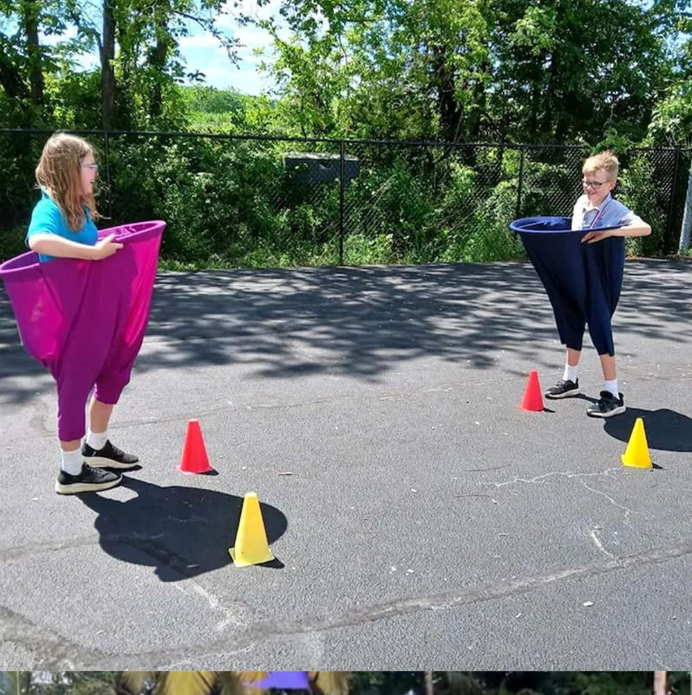 Blue Granny Pants Yard Game for Kids - Durable Outdoor Tossing Activity with Ball and Pump - 60x80cm Fun Backyard Game for Australian Family BBQs