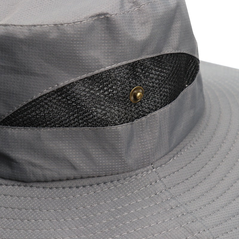 Green Outdoor Mosquito Head Net Hat with 40cm Mesh Shield - Wide Brim Sun Protection Bucket Hat for Fishing and Hiking - Quick Dry Breathable Cap