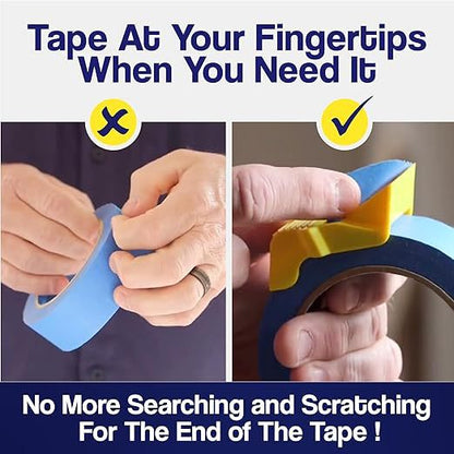 15 Pack Masking Tape Cutter Set (5 x 3 Sizes) Compact Clip-On Dispenser for 1", 1.5" & 2" Rolls Painter's Tape DIY Tool
