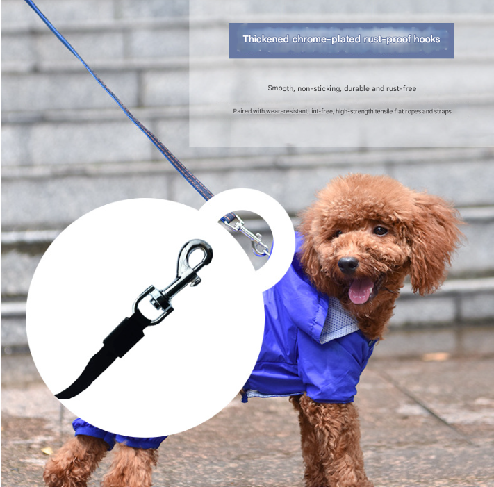 Dark Blue 3-in-1 Retractable Dog Leash with LED Flashlight and Waste Bag Dispenser 5m Nylon Lead for Dogs up to 20kg Essential Pet Walking Gear