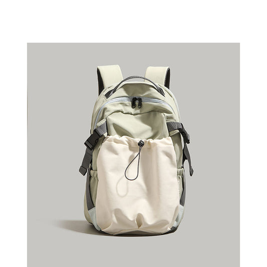 Green Minimalist Laptop Backpack Large Capacity 43cm for Men and Women - Unisex Casual School Bag for Uni and Work