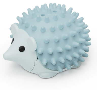 Blue 4 Pack Hedgehog Catnip Toys Self Grooming Face Scratcher & Teething Chew Toy Soft Rubber Interactive Play Set for Kittens