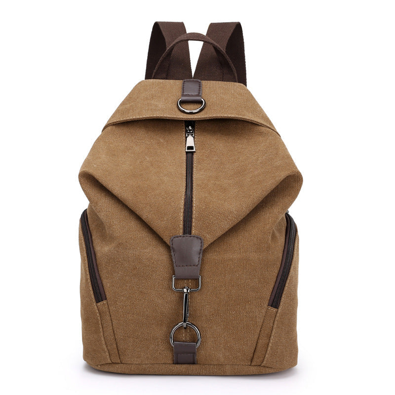 Brown Women's Vintage Canvas Backpack Casual Daypack Retro College School Bag Large Capacity Rucksack for Travel Work & Daily Use