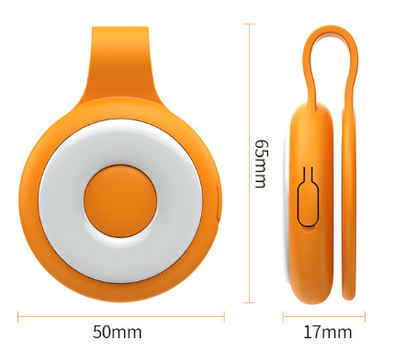 Orange Mini Magnetic Selfie Light Clip-On LED Phone Fill Light Rechargeable 500mAh 5 Lighting Modes Portable Video Light for Vlogging & Zoom Calls
